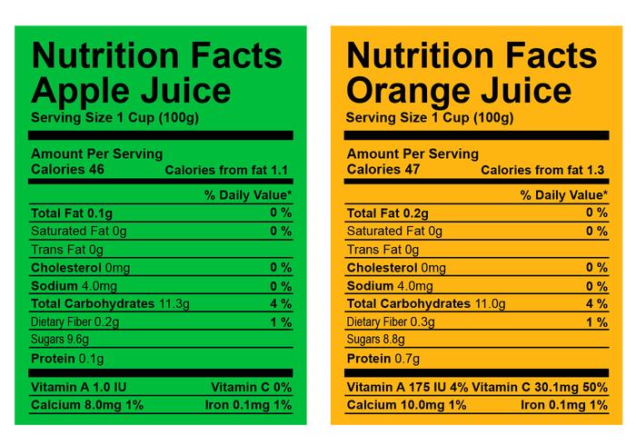 Apple juice 6n pack nutrition facts